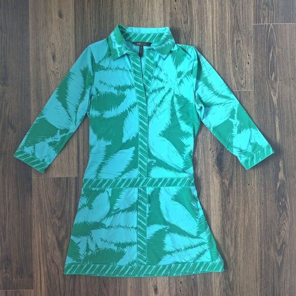 💙 BCBGMaxazria Tropical Print Dress - Picture 1 of 8